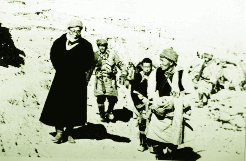 His Holiness the Dalai Lama and entourage during their escape to India, 1959