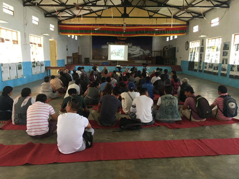 Screening of documentary, ‘What Remains of Us’ to members of the Dhondeling Tibetan settlement by Tibet Museum.