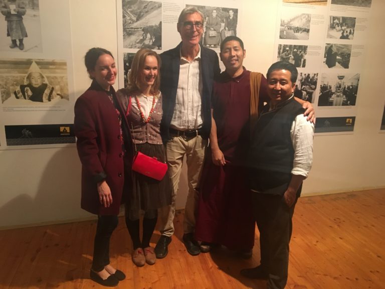 Director Tashi Phuntsok of Tibet Museum with founders of tibet open house – Alexandra Macurová (2nd left), Jan Mayer (3rd from left) Geshe Yeshi Gawa (2nd from right).